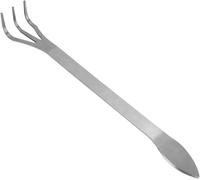 Râteau en Acier Inoxydable à 3 Griffes,Racloir à Racines à 3 Broches Jardinage Cultivateur Outils D'agriculture du Sol pour Les Plantes de Jardinage