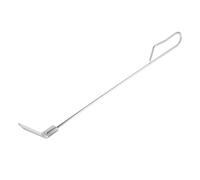 Râteau en Acier Inoxydable Pelle à Charbon à Main, Forgé, Argenté | Moulage Monobloc, Peu Déformable, Économe en Effort, pour Cheminée, Poêle, Barbecue Domestique