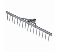Râteau En Aluminium 16 Dents 62Cm Outils De Jardin Balai Feuilles, Sans Manche