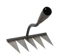 Râteau en fer pour le jardinage et le désherbage, scarificateur - Raclette à ongles de jardin - Râteau en fer robuste - Râteau pour gazon - Outils de désherbage de jardin pour arrière-cour