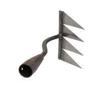 Râteau en fer pour le jardinage et le désherbage, scarificateur - Raclette à ongles de jardin - Râteau en fer robuste - Râteau pour gazon - Outils de désherbage de jardin pour arrière-cour