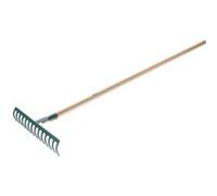 Leborgne Râteau forgé 14 dents droites – Manche bois PEFC 100% – Acier forgé et trempé – 376141