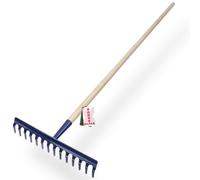 Kadax Râteau large à tête renforcée en métal – balai à feuilles, 14 dents