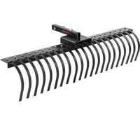 Râteau paysager VEVOR, 21 dents hélicoïdales en acier, largeur 60", construction durable en acier Q235
