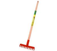 Leborgne, Râteau de Jardinage pour Enfant, Longueur 70 cm, Tête en Plastique Durable, Manche en Bois PEFC, Couleur Aléatoire (Jaune ou Vert), Idéal pour Initier Les Petits au Jardinage