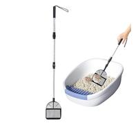 Râteau pour Fientes De Poules Et Sable - Pelle à Détritus Robuste Extensible et Réglable | Collecteur d'Excéments pour Élevage Volaille Jardin Parc Chèvre