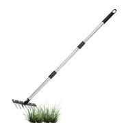 Râteau Pour L'Aménagement Paysager, Outil De Désherbage Et Démoussage En Acier Inoxydable Avec 8 Dents, Outil pour la Fertilisation des Fermes, Pour Pelouse Agriculture Jardin Ferme Paysage Arrière-Co