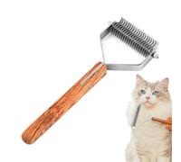 Râteau pour le sous-poil des chiens | Peigne démêlant double face pour le nettoyage des animaux de compagnie, brosse pour sous-poils pour chats | Pour salon, salle de bain, spa, soins, changement de