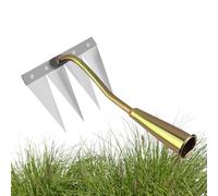 Râteau pour mauvaises herbes avec manche ergonomique - Outil de désherbage pour potager et plantation, désherbeur manuel multifonction pour nivellement et plantation, outil portable pour jardinage