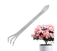 Râteau pour , Outil pour Arbre en Acier Inoxydable À Double Tête, avec Poignée Ergonomique Tête Double Accessoire Multi-Usage pour Détasser Et Tasser Le Sol