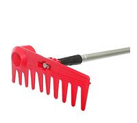 Râteau, Râteau à gazon, râteau à sable for golf, râteau de nivellement de pelouse, niveau à gazon for jardin de golf, équipé d'un manche de 39 pouces, niveleur de pelouse for sol, terre, sable, engrai