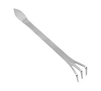 Râteau , Râteau À Racines en Acier Inoxydable Maniable, Double Tête Outil Aération Sol Fournitures Jardinage pour Entretien Rempotage Désherbage Intérieur Balcon de Culture