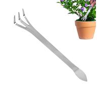 Râteau | Râteau À Racines en Acier Inoxydable Maniable | Outils De Jardinage Multifonctionnels À Double Tête pour Culture, Désherbage, Entretien Et Rempotage, Idéal pour Les Débutants Et