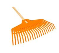 Râteau Râteau Râteau Râteau feuilles plastique 24 cm 25 dents avec manche