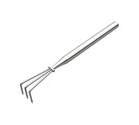 Râteau robuste pour les travaux lourds - manche long ergonomique en acier inoxydable Petit râteau paysager comme appareil portatif, pour désherber, creuser, ameublir le sol, jardiner extérieur, feuill