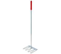 Râteau seul pour valet avec poignée rouge Kerbl Argenté 75 cm