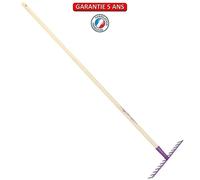 Râteau soudé 14 dents droites manche 150cm - Framboisine
