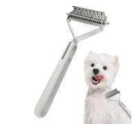 Râteau sous-poil - Peigne anti-noueux | Outil de toilettage double visage | soins cape animaux domestiques taille moyenne, utilisation maison pour chiens et chats avec poils longs ou épais