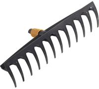Râteau universel à 12 dents,Tête d'outil QuikFit,Largeur: 41 cm,Plastique renforcé de fibre de verre,Noir/Orange,QuikFit,1000643