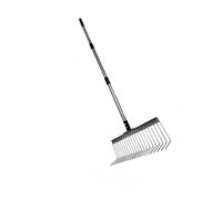Râteaux professionnels en acier inoxydable 21 dents métalliques pour un nettoyage des feuilles de grande capacité dans les jardins et les cours sans dommages causés par les plantes Râteaux de jardin