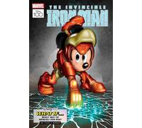 Rated Comics acrylic backer with The Amazing Spider-Man #27 Vol. 7 Claudio Sciarrone Disney100 Iron Man Variant Cover
