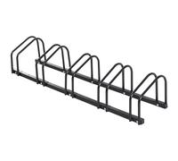 Râtelier 5 Vélos Range-Vélos Support Rangement Vélo 135l X 33l X 27h Cm Acier Noir