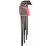 Râtelier 9 clés males extra-longues 6 pans a tête sphérique 1,5 a 10 mm SAM - 67AR9AL G