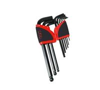 RATELIER 9 CLES MALES SAM OUTILLAGE LONGUES 6 PANS A TETE SPHERIQUE 1,5 A 10 MM - 67-AR9A