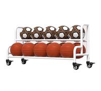 Râtelier à Ballons Commercial avec roulettes freinées | Chariot à Ballons de Sport Robuste en métal pour Gymnase et école | Organisateur Multisports pour Exercices, Basketball, Volleyball et Footbal