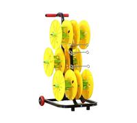 Râtelier À Bobines De Fil Robuste, Distributeur De Bobines Multiples, Chariot À Câbles À Plusieurs Essieux Sur Roulettes, Avec Plateau De Rangement 4/6/8, Capacité De 300 Kg(6 trays)