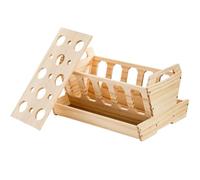 Râtelier à foin de lapin - Mangeoire pour foin pour petits animaux | Grand distributeur de nourriture pour cochons d'Inde | Rangement naturel pour porte-foin de lapin, distributeur de crèche de foin