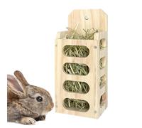 Râtelier À Foin en Bois - Support d'alimentation pour Petits Animaux - Mangeoire À Foin en Bois pour Lapin Cochon d'Inde Porte-Foin en Bois pour Petits Animaux De Compagnie
