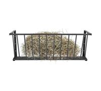 Râtelier à foin pour chevaux, capacité de 25 gallons, alimentation murale pour moutons, chevaux, facile à installer dans la ferme (noir)