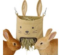 Râtelier à Foin pour Lapin Distributeur de Foin Suspendu pour Petit Animal | Sac de Rangement Accessoires pour Cage de Petits Animaux Chinchillas