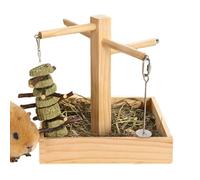 Râtelier à Foin pour Lapin Distributeur en Bois d'intérieur Petits Animaux | Mangeoire à foin pour cochon d'Inde pour Cage Maison Alimentation Animaux