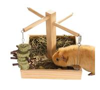 Râtelier à Foin pour Lapin Distributeur-réservoir en Bois d'intérieur pour | Distributeur de foin petits animaux pour Cage Maison Alimentation Animaux