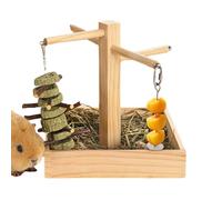 Râtelier à Foin pour Lapin Gamelle d'intérieur en Bois pour Petits Animaux | Distributeur de Foin pour Rongeur pour Cage Maison Alimentation Animaux