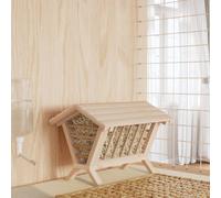 Râtelier à foin pour lapins 44x33x33 cm en bois massif de sapin