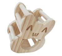 Râtelier à Lapins en Bois Beige pour Cage, Mangeoire à Herbe