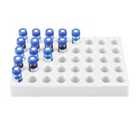 Râtelier à tubes à essai 40 emplacements, porte échantillons en plastique PP pour flacons de 10 à 15 mL, 10,9 x 6,9 x 1,2 pouces, alvéoles de 1 pouce, rangement de laboratoire