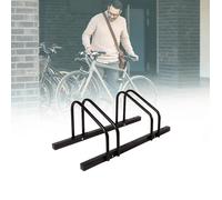 Râtelier à vélo pour 2 vélos avec des pneus jusqu'à 55 mm de largeur Montage au sol ou au mur Support de vélo noir, 2 vélos