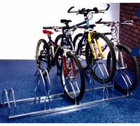 Mottez Râtelier vélo B129V 5 vélos 2 niveaux côte-à-côte Gris 160x39x49 cm