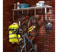 Mottez Porte-vélos mural pour 5 vélos Gris/Noir 130,5 x 34,5 x 58,5 cm