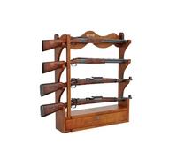 VEVOR Support Mural pour Arme à Feu, Porte-fusil en Bois, Rack à Fusils 4 Emplacements, Charge 60 kg, avec Rembourrage Doux, Rangement Exposition des Cabines Fusils de Chasse Maison Bureau Magasin
