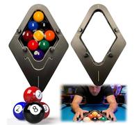 Râtelier de Billard Professionnel conçu avec précision, Rack Robuste pour 8 ou 9 Billes, Triangle en Plastique pour Un rackage précis et Constant, Accessoire de Table de Billard