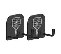 Râtelier Porte-raquettes Pickleball - 5,4x4,5x2,8cm Support Raquettes, Montage Mural | Lot 2 Montage Sans Perçage | Crochets Silicone Pour Garage Chambre Gymnase, Rangement Raquette Gain Place