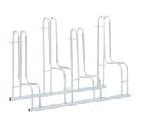 Râtelier Vélo, Range Vélo Support Rangement Vélo Support pour Bicyclette Support de vélo au sol autoportant pour 4 vélos acier galvanisé