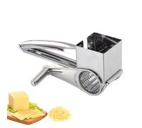 Rater de fromage rotatif : outil de grille en acier inoxydable avec manivelle à main | Tribulateur à tambour fin avec poignée ergonomique, équipement de cuisine multifonction pa