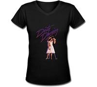 Rather SL Musical Dirty Dancing V Neck T Shirt for Women BlackL