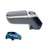 RATI ARMSTER 2 Accoudoir adapté pour RENAULT ZOE 2020-2024 [gris,cuir végane] avec rangement pouvant être installé ultérieurement
